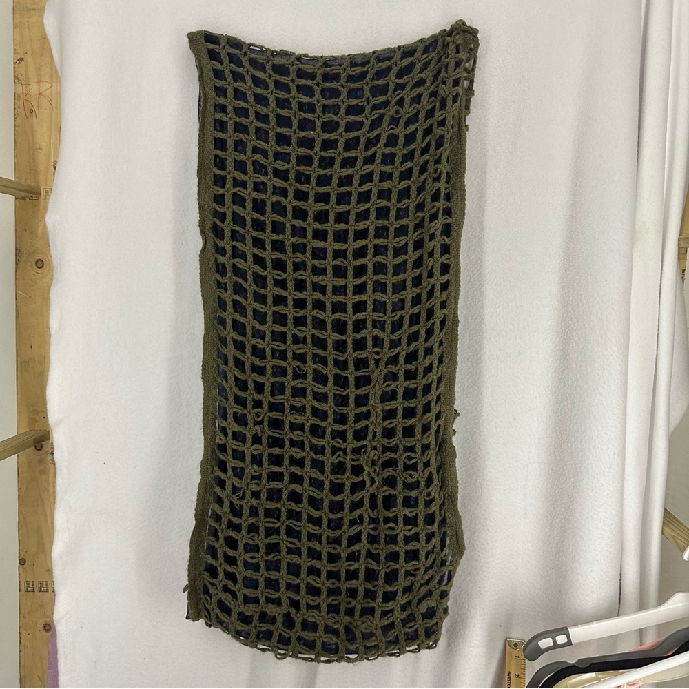 Knit Net Scarf‎ Green